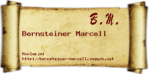 Bernsteiner Marcell névjegykártya